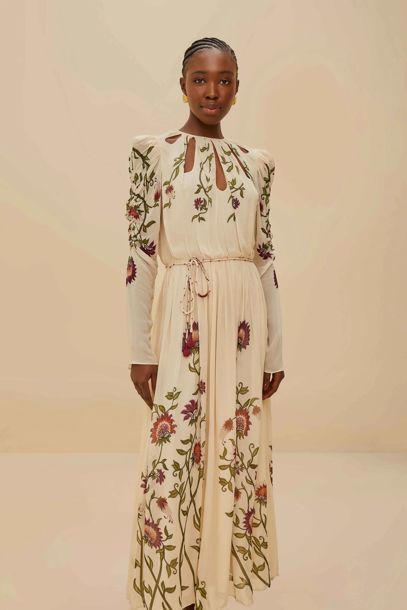 Robe longue fleurs