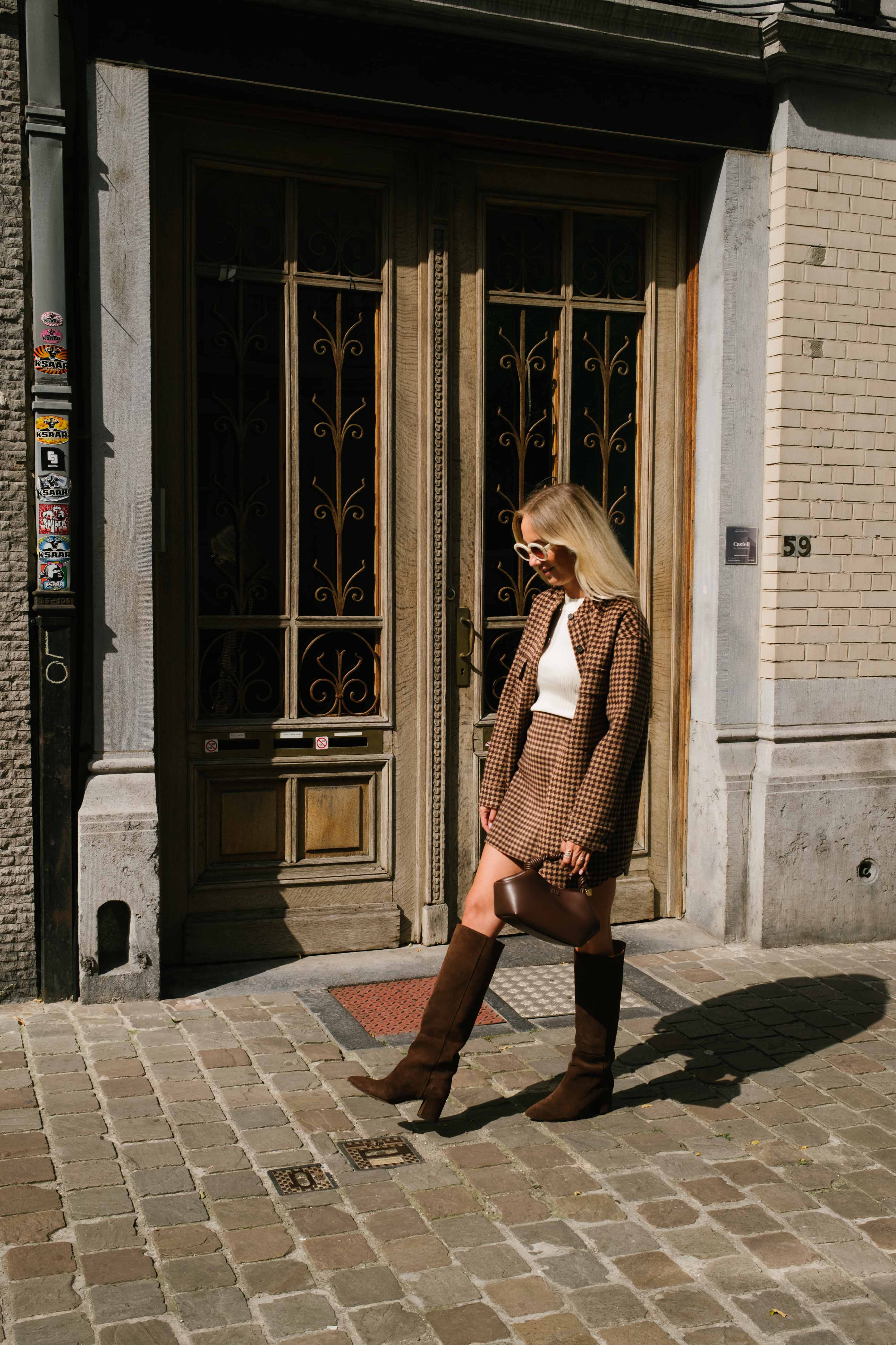 Bottes à talons suède