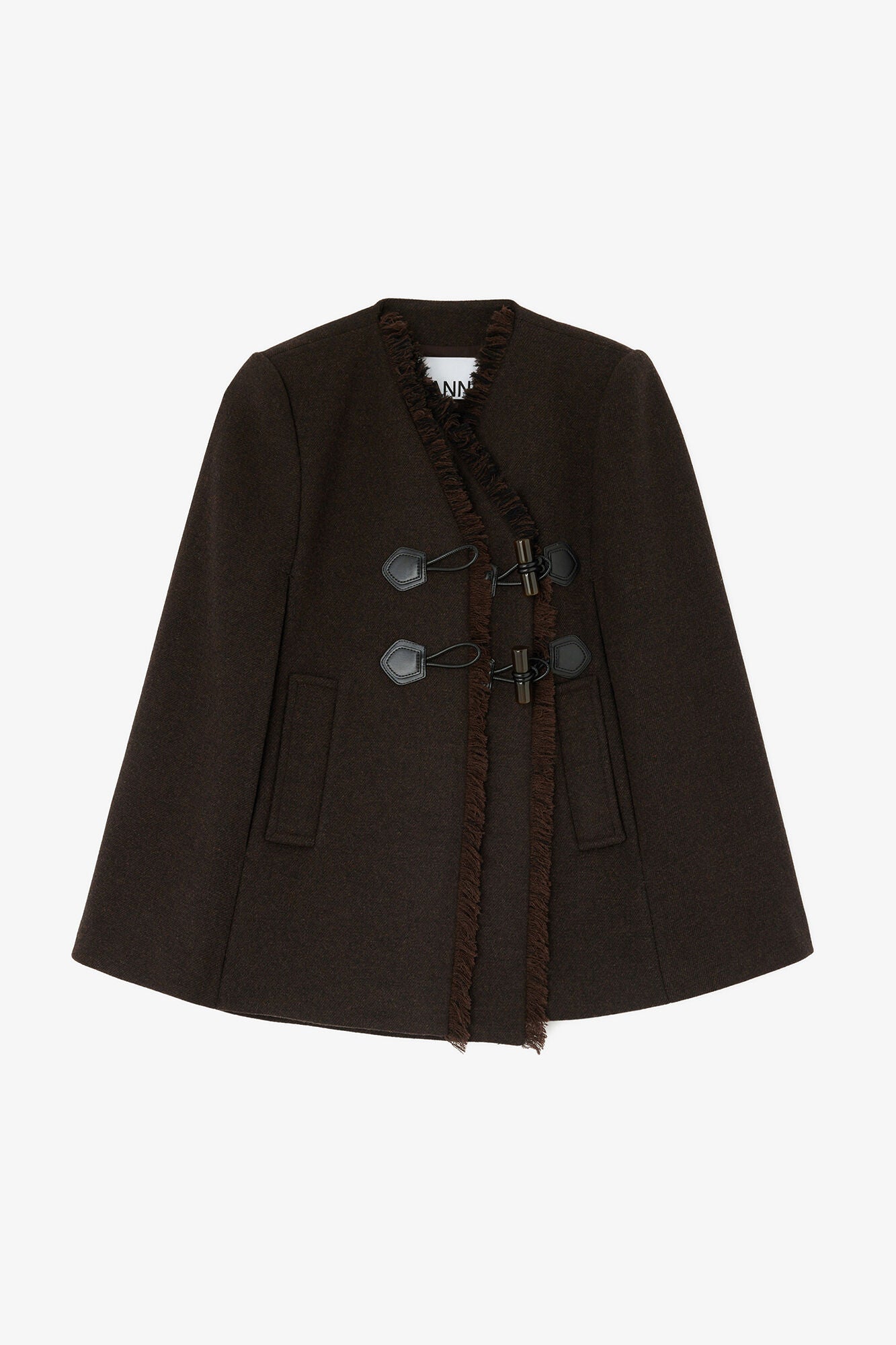 Cape en laine marron