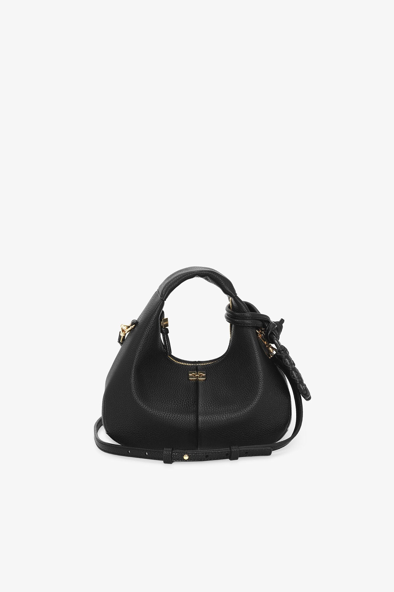 Sac Hobo Mini Grainé noir