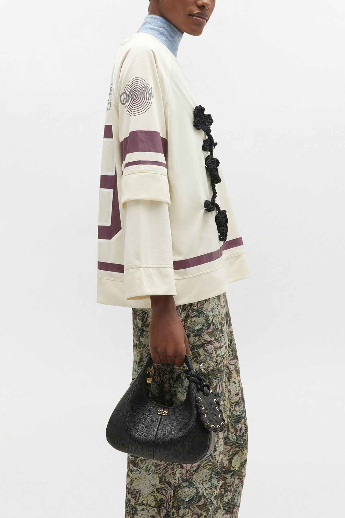 Sac Hobo Mini Grainé noir