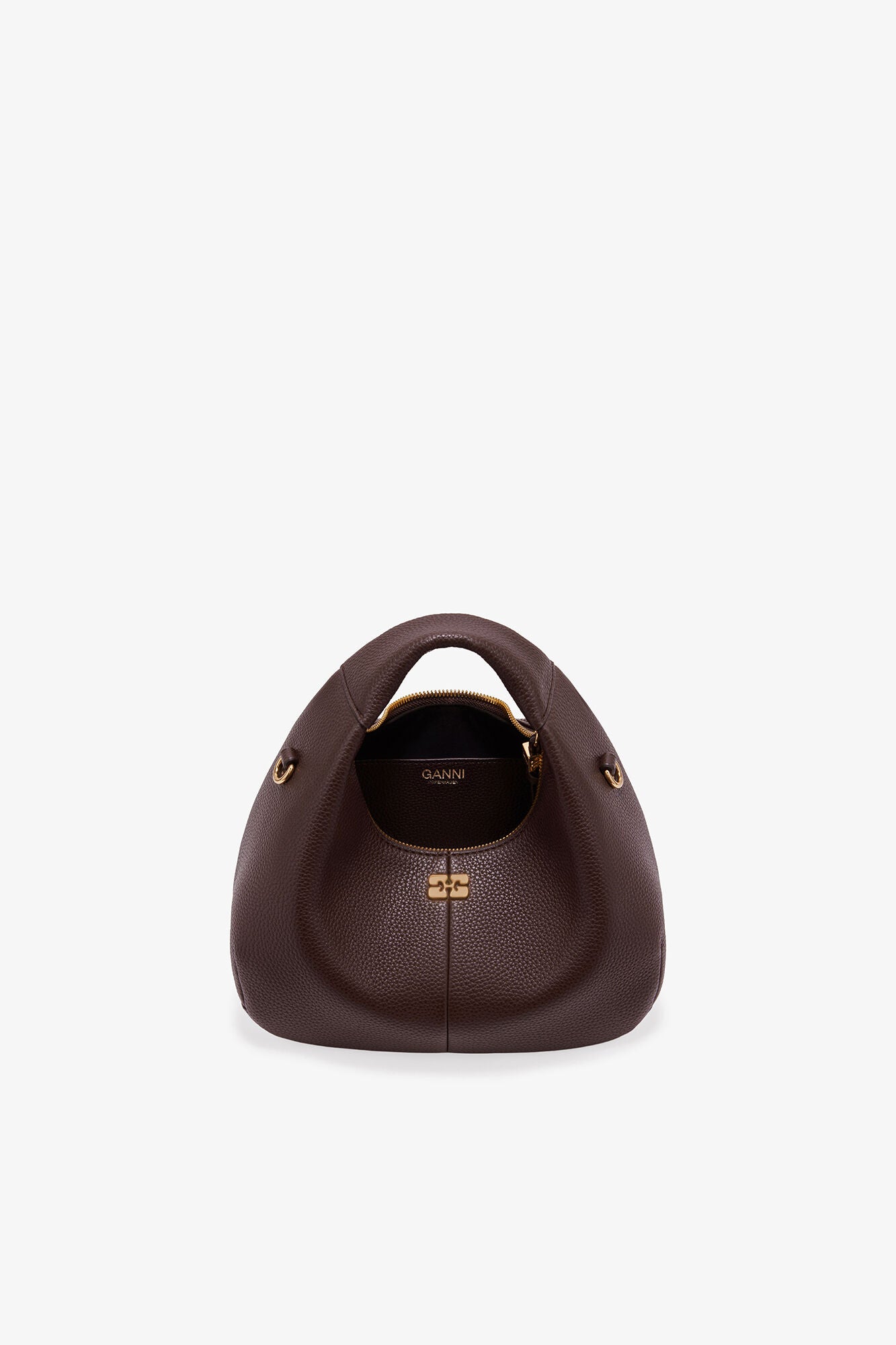 Sac Hobo Mini Grainé Coffee
