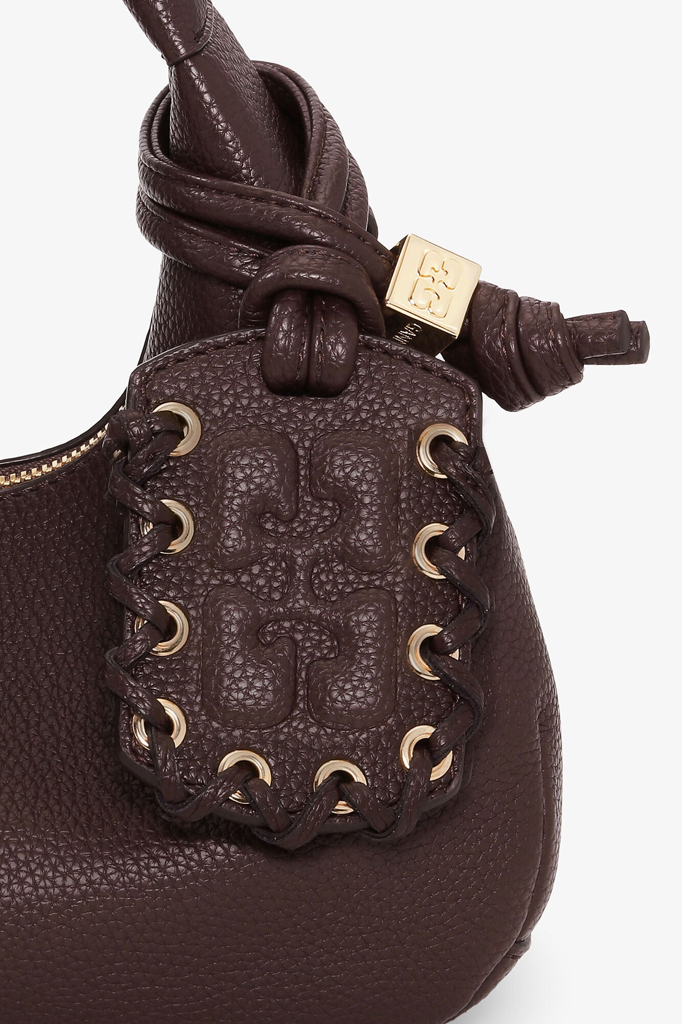 Sac Hobo Mini Grainé Coffee