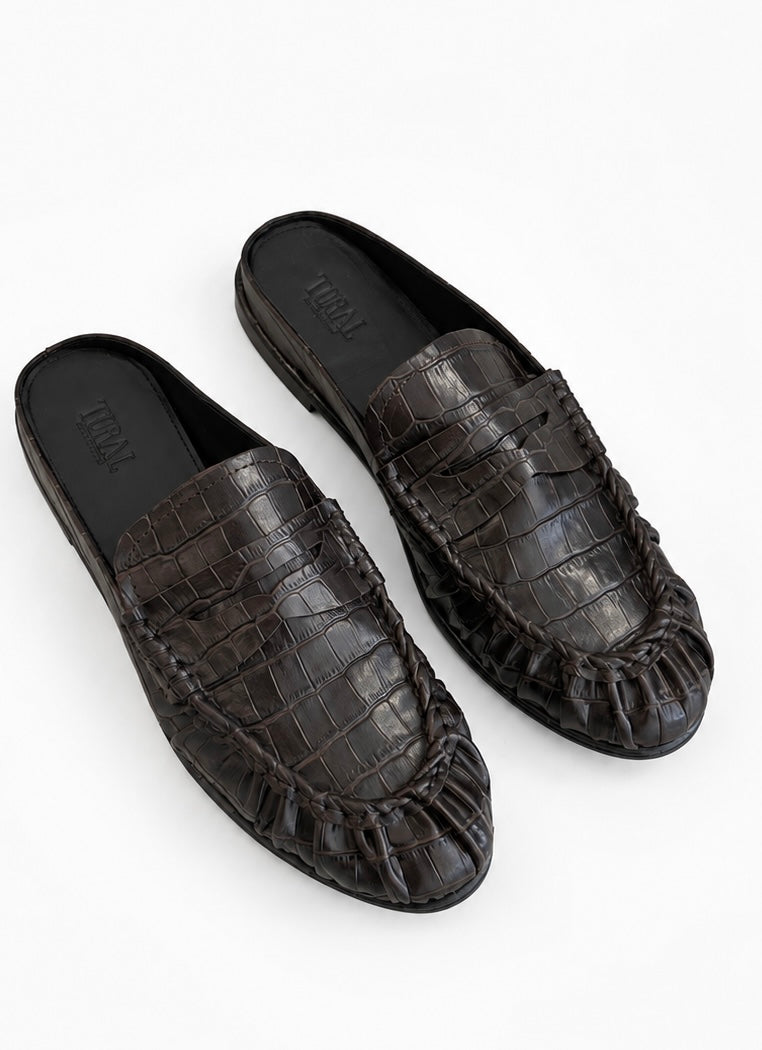 Croc-effect mules Rivera