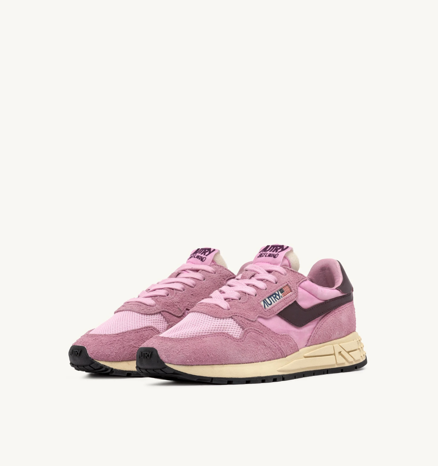 BASKETS REELWIND LOW EN DAIM ET NYLON ROSE