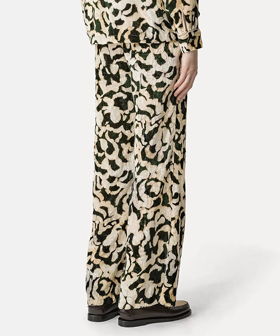Wide velvet pants