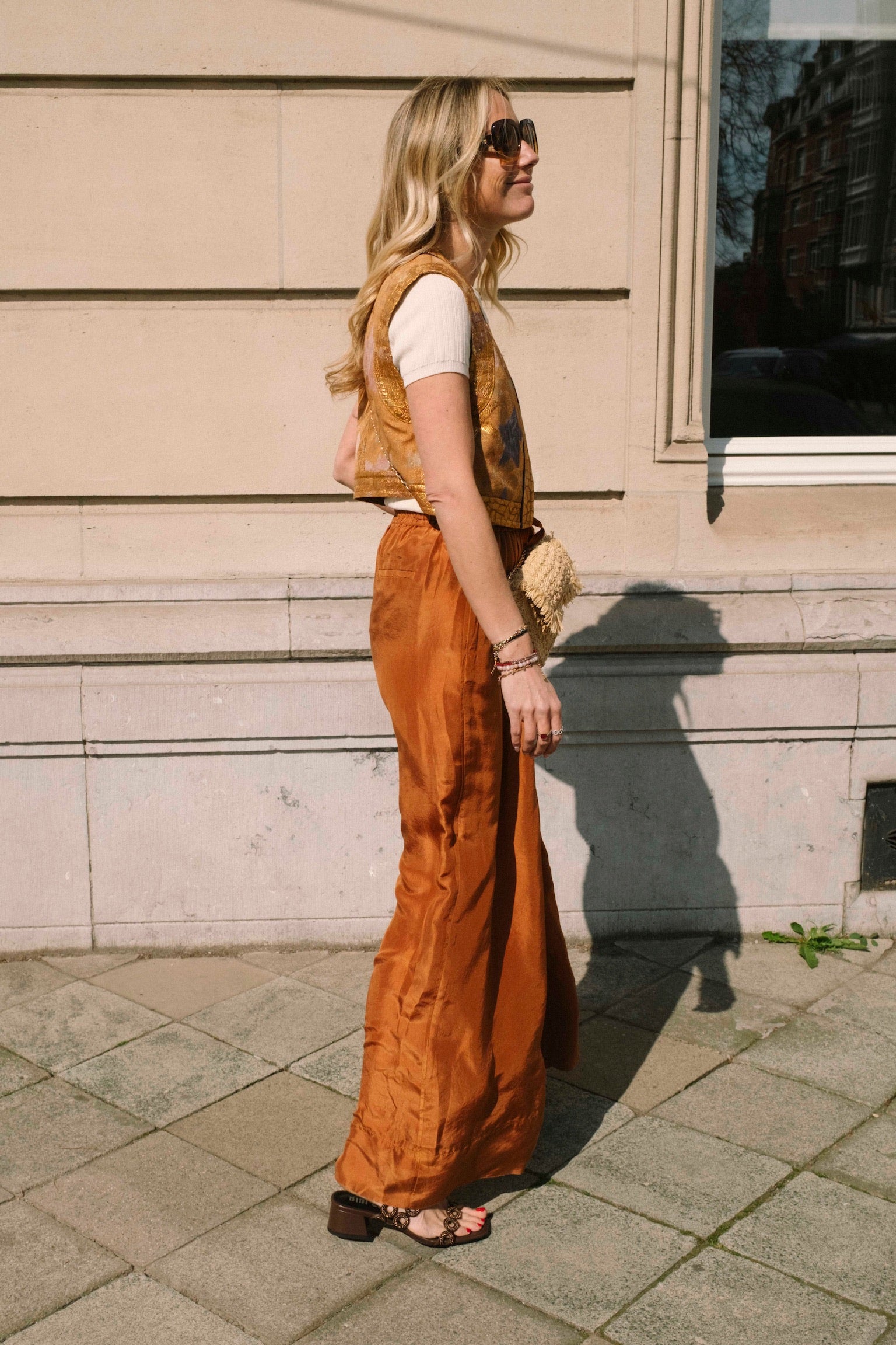 Pantalon en soie HABOTAI