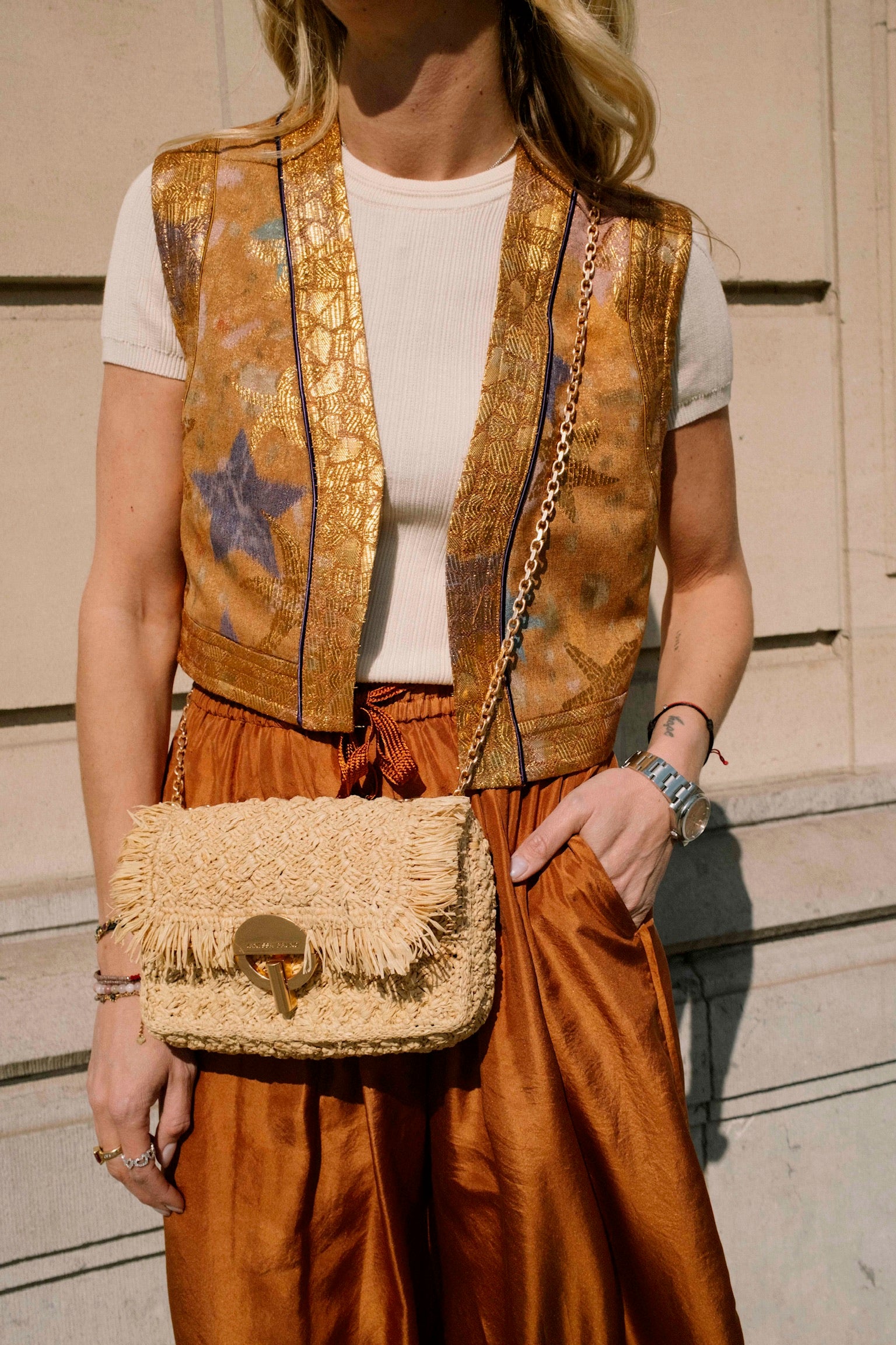 Veste sans manche Jacquard