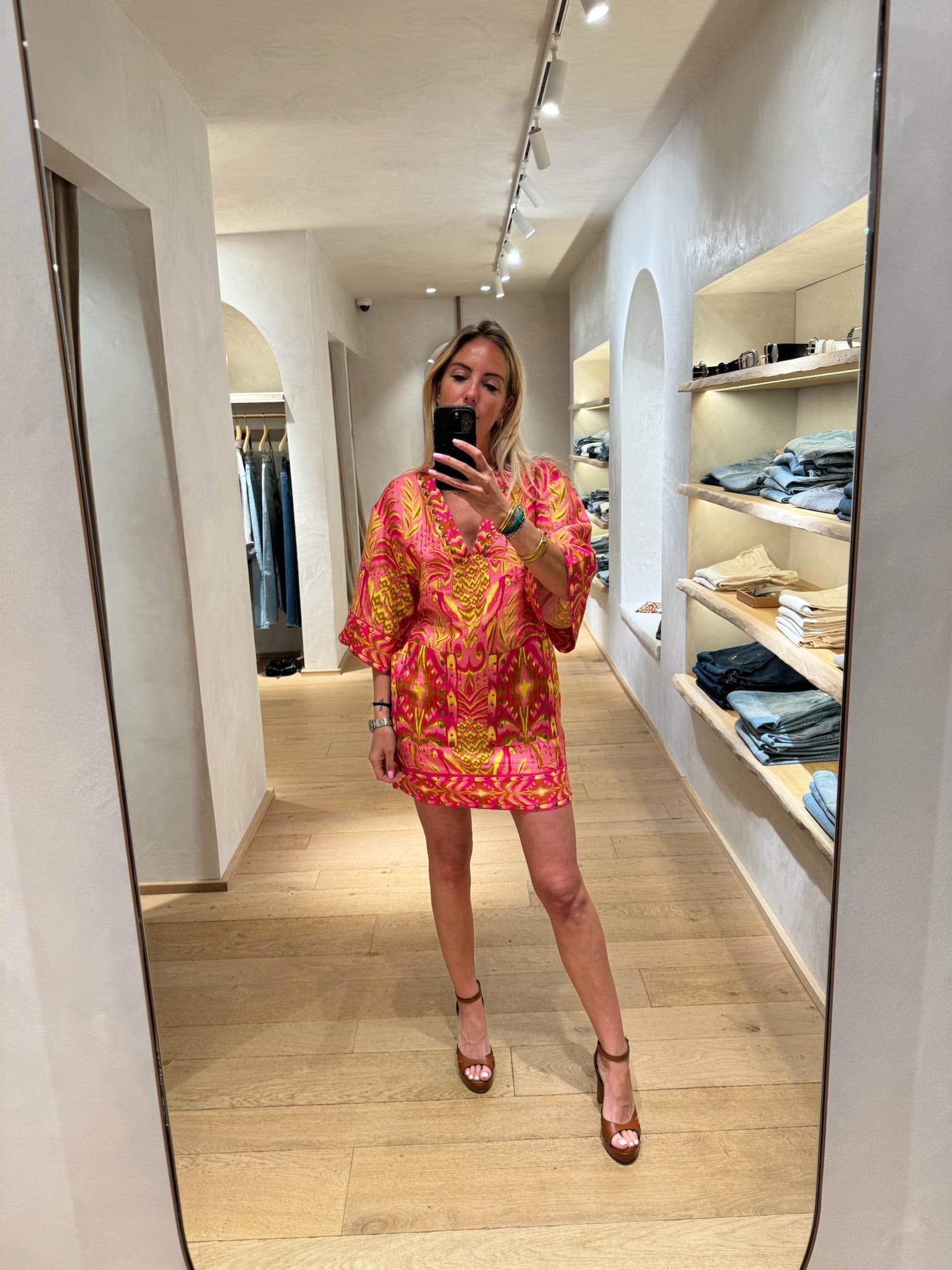 Robe courte print ananas