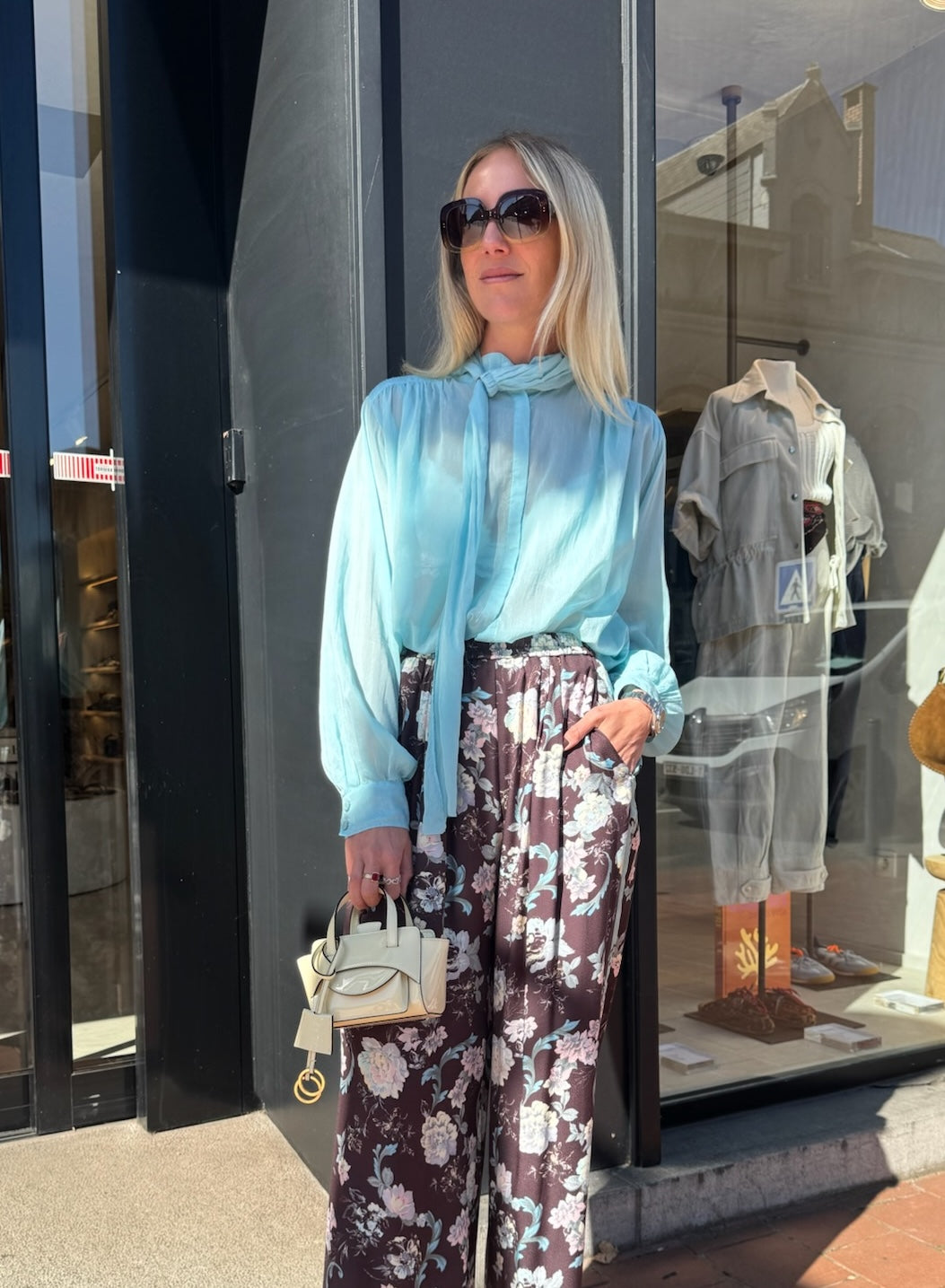 Chemisier voile bow-tie