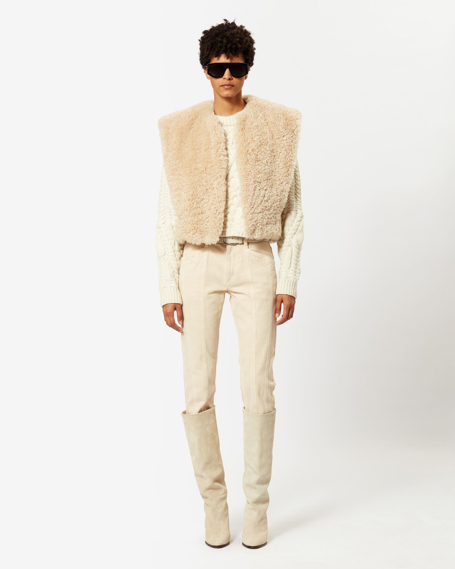 VESTE SANS MANCHES FELIZ EFFET MOUTON