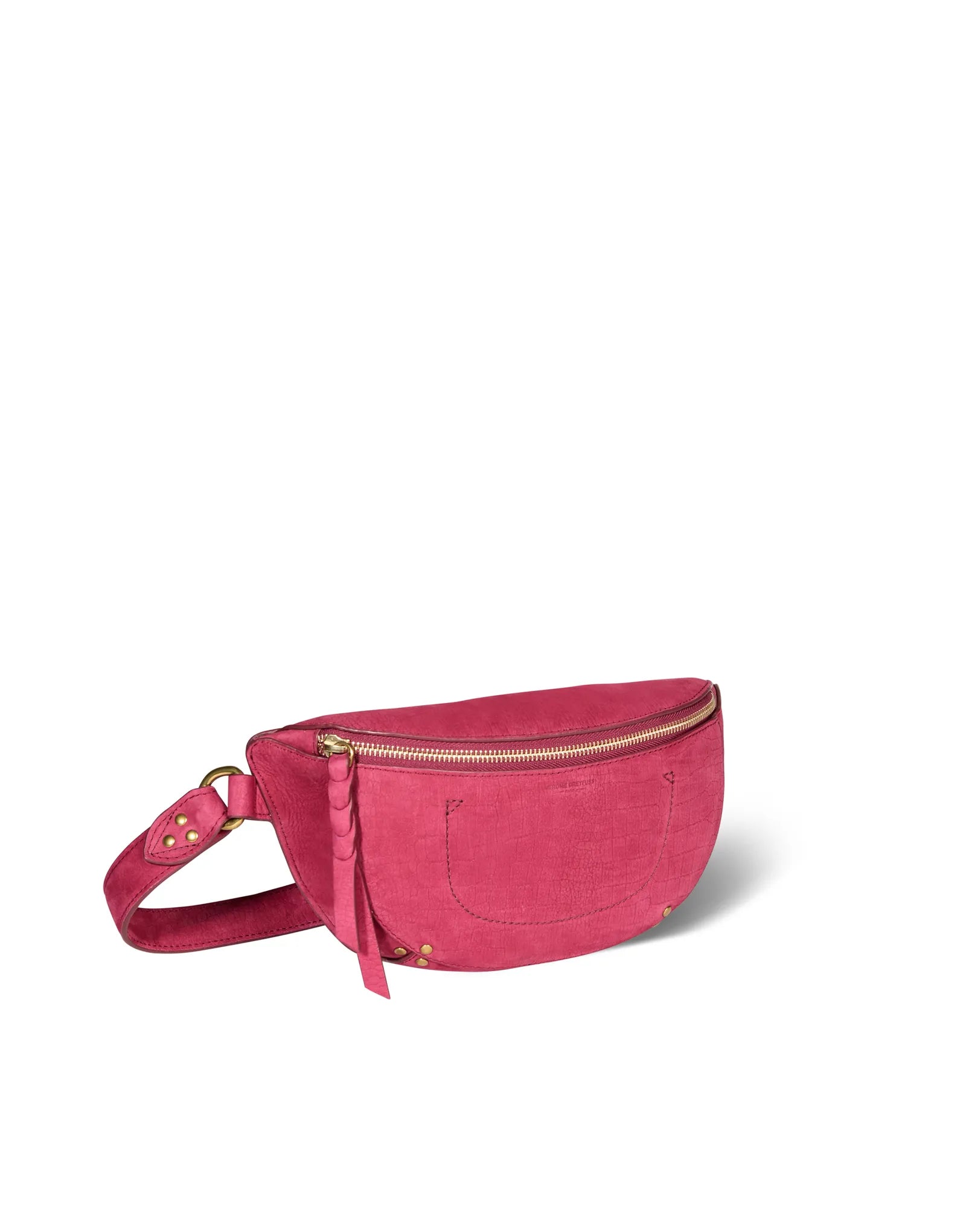 SAC BANANE LINO CROCO FRAMBOISE