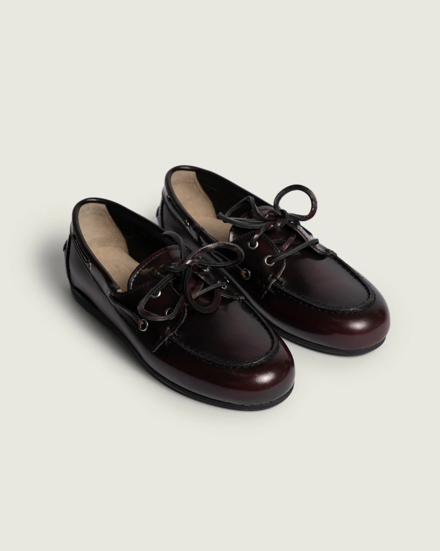Mocassins en cuir lisse burgundy