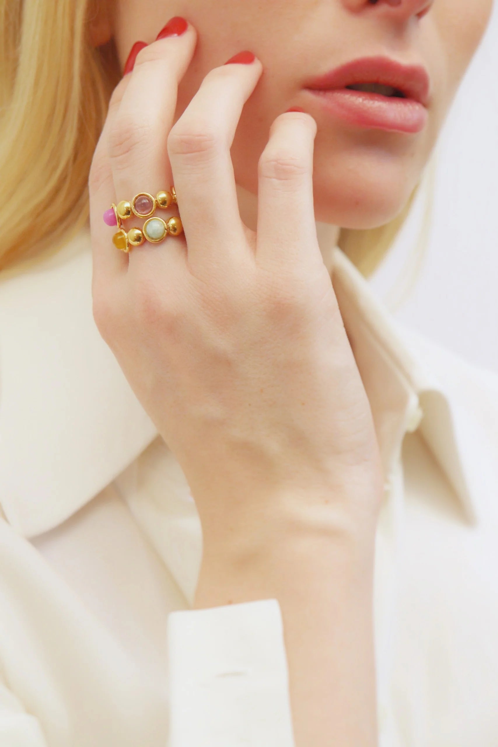 Bague Dots double