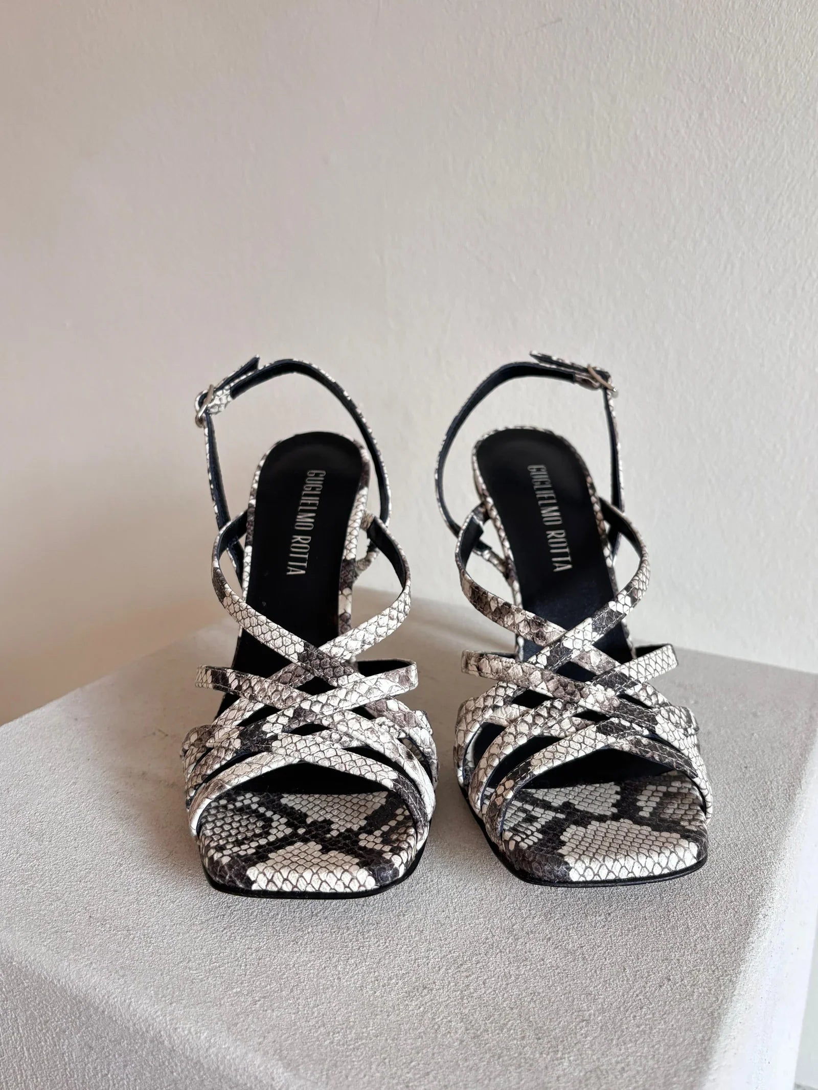 Sandales à talons python Fairy