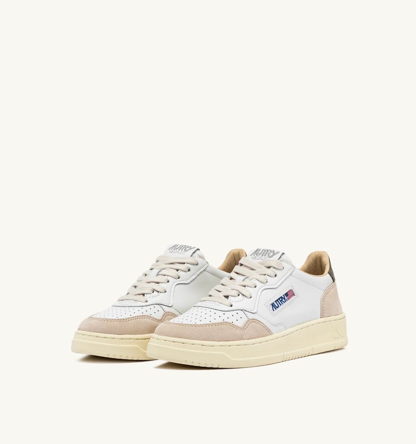 Baskets Medalist Low beige & kaki