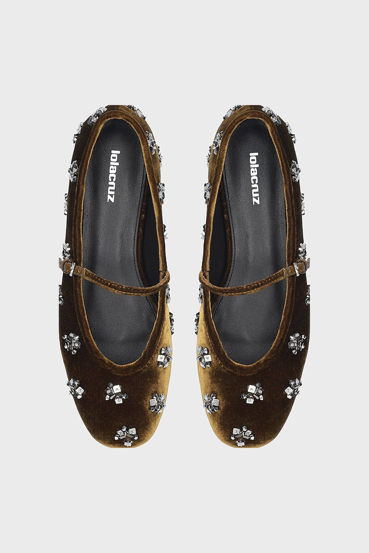 Ballerines Nivea velours bijoux Lola Cruz