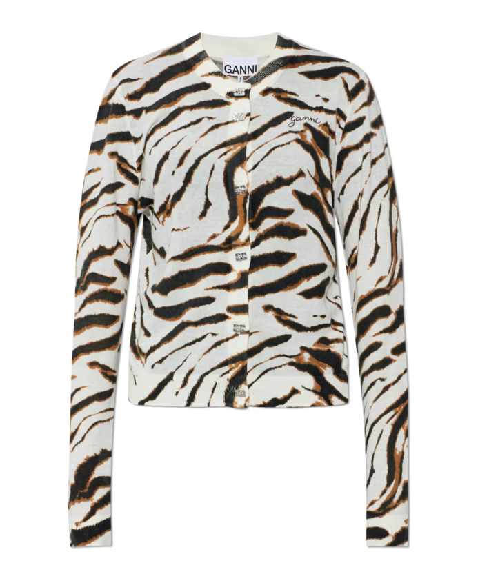 Cardigan print animal