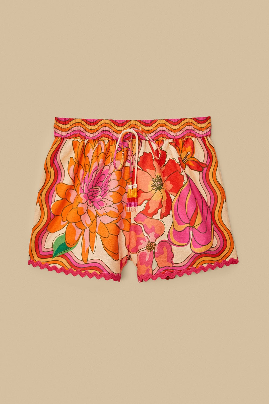 Short fleurs & perles