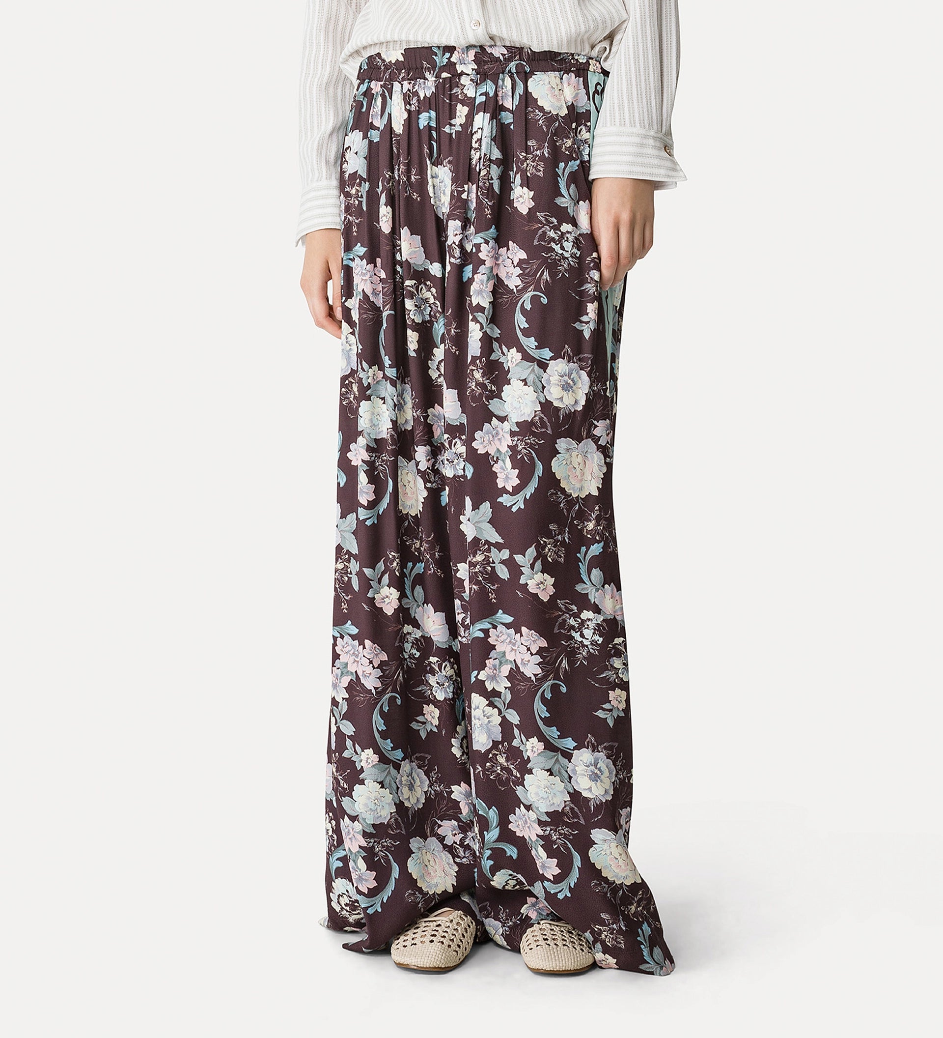 Pantalon print fluid