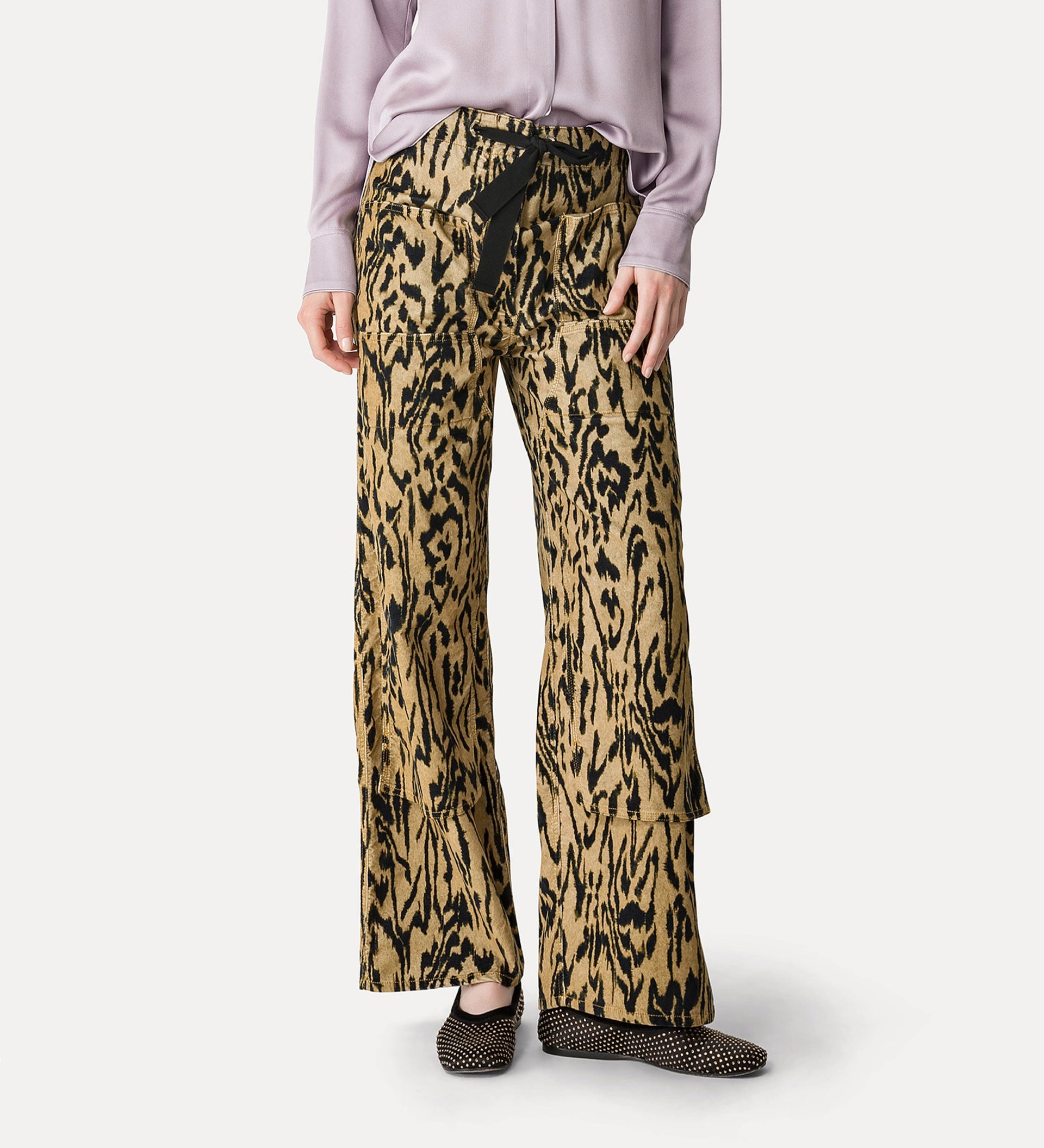 Pantalon print velvet