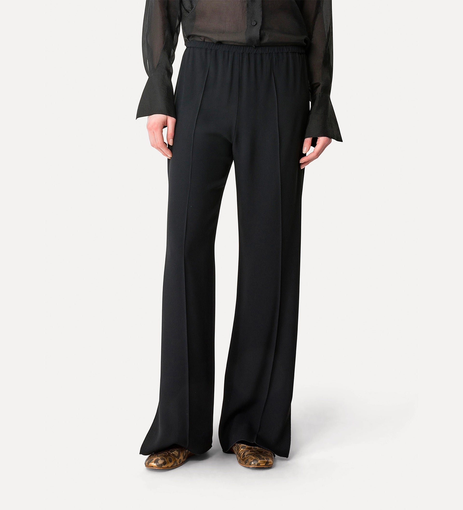 Pantalon palazzo satin