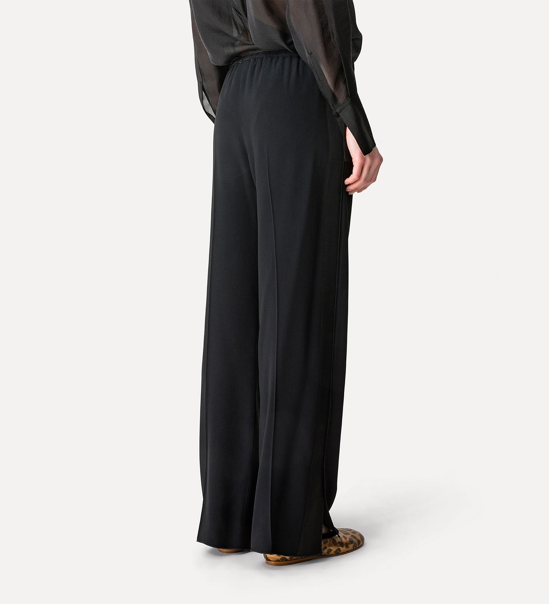 Pantalon palazzo satin