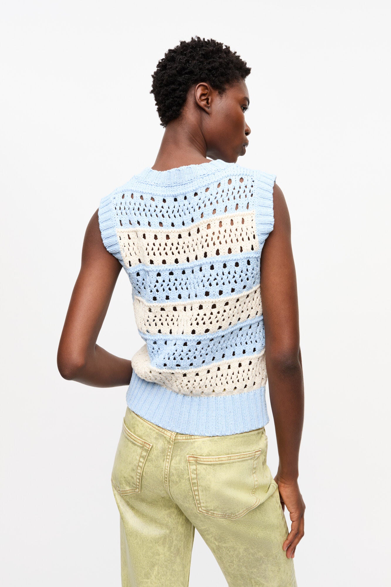 Pull sans manches ligné GANNI