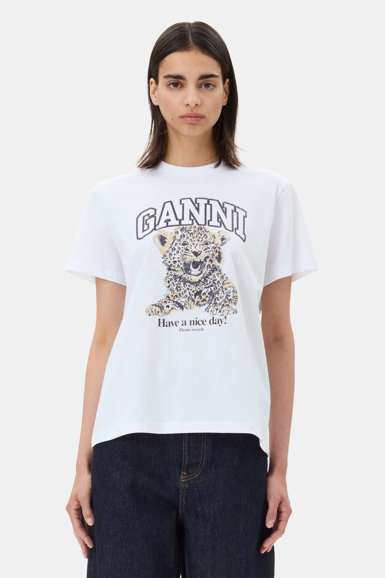 T-shirt GANNI Léopard