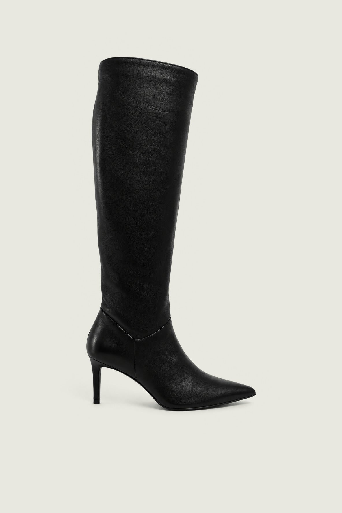 Bottes hautes en cuir Guglielmo Rotta, noir, vue de profil