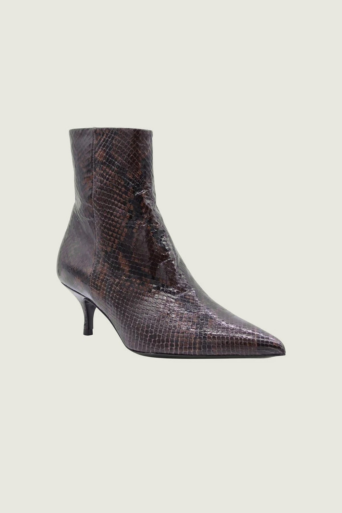Bottines pointues AINSLEY Guglielmo Rotta, marron foncé, vue de trois quarts