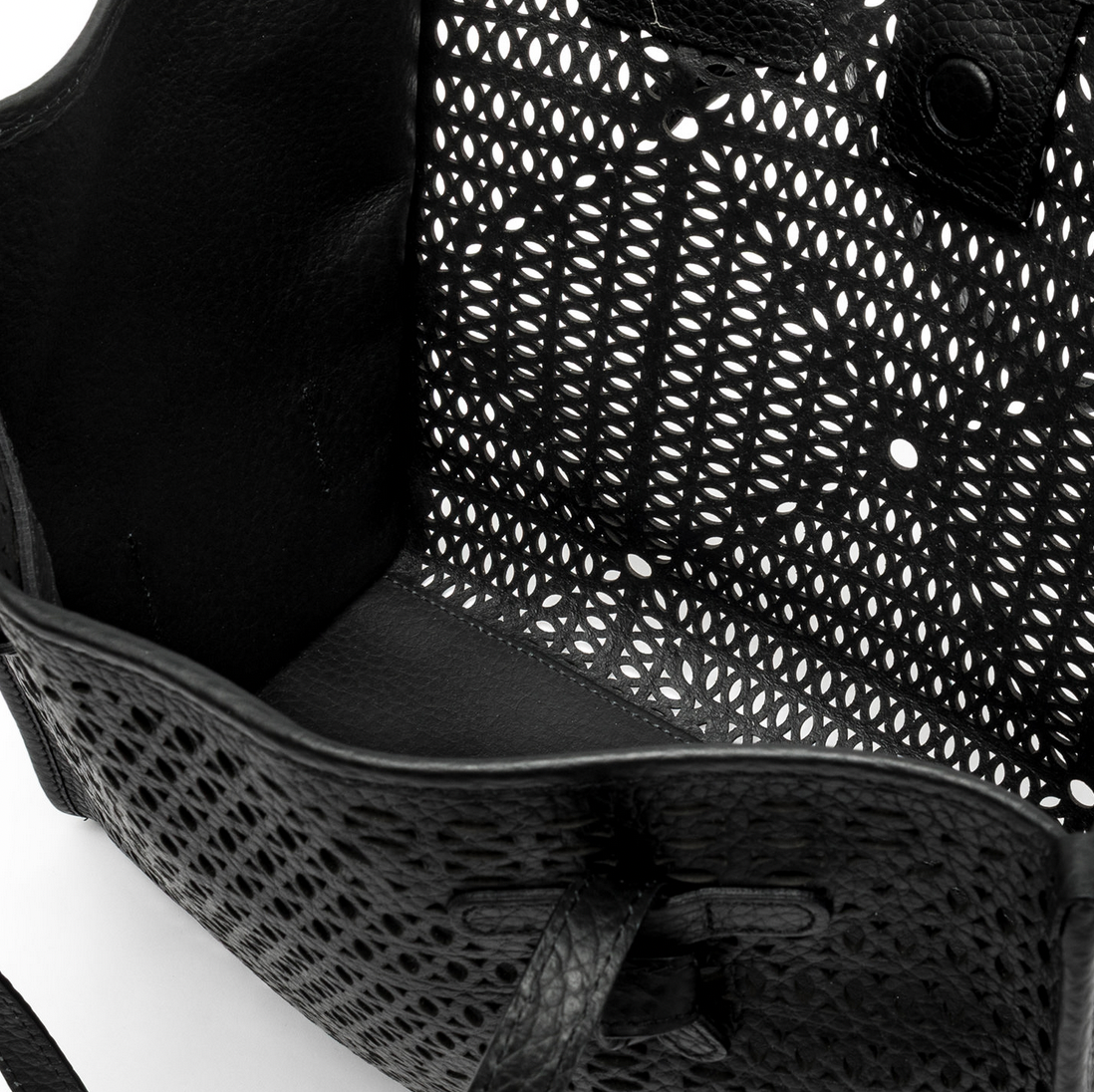 Cabas cuir ajouré lunaire