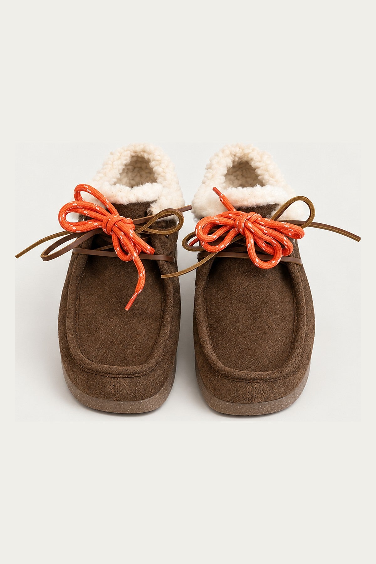 Fur-lined suede mules DOLOMITI