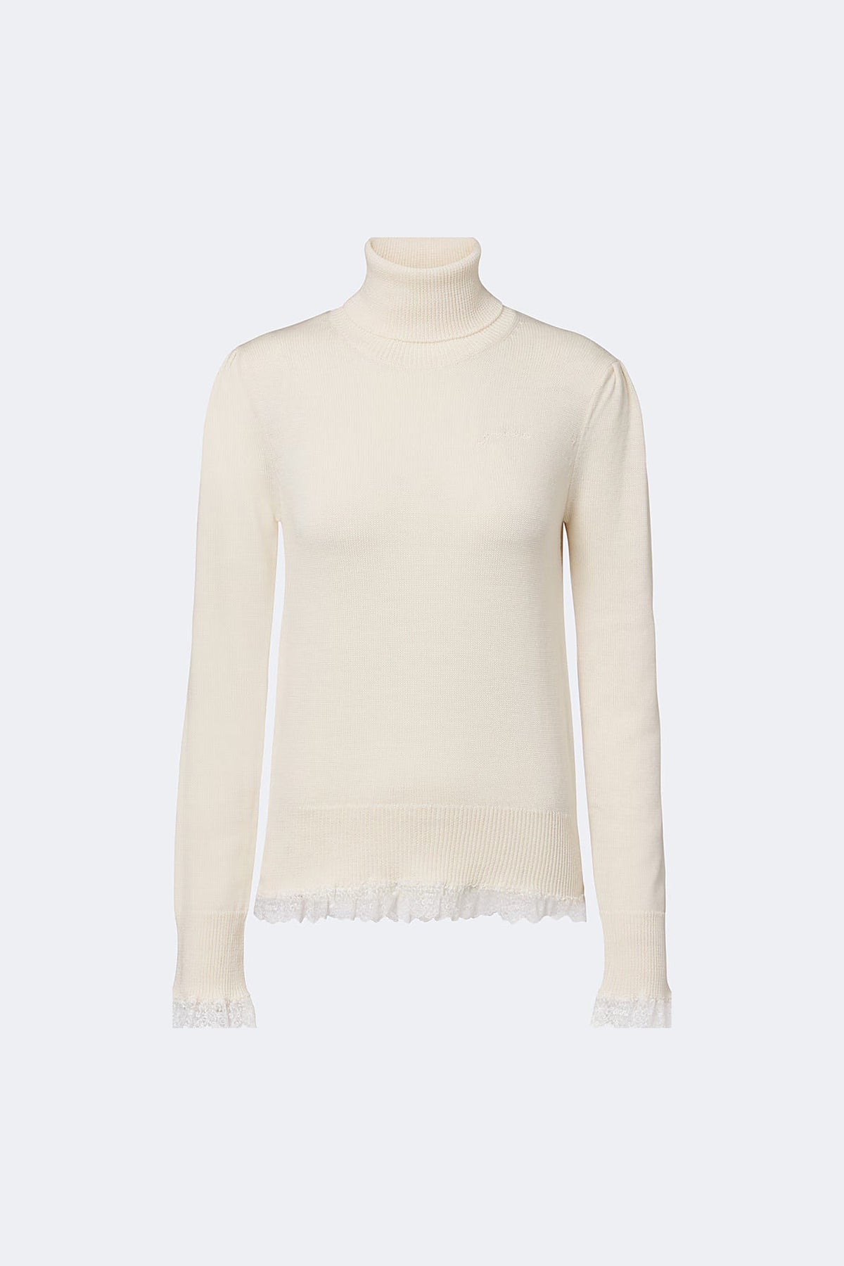 Pull col roulé Merino