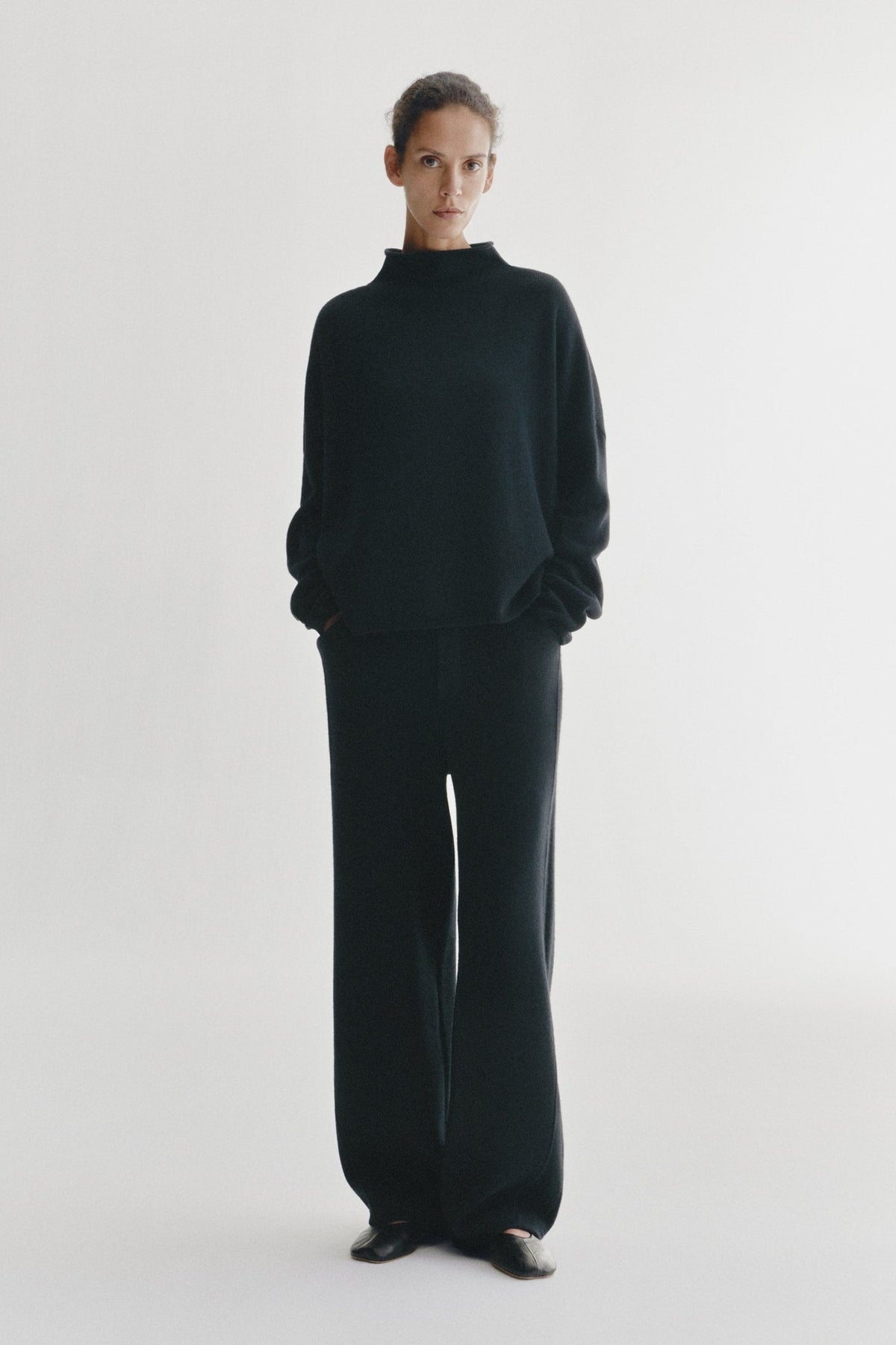 Pull col haut Sandy Lisa Yang – noir – vue 1
