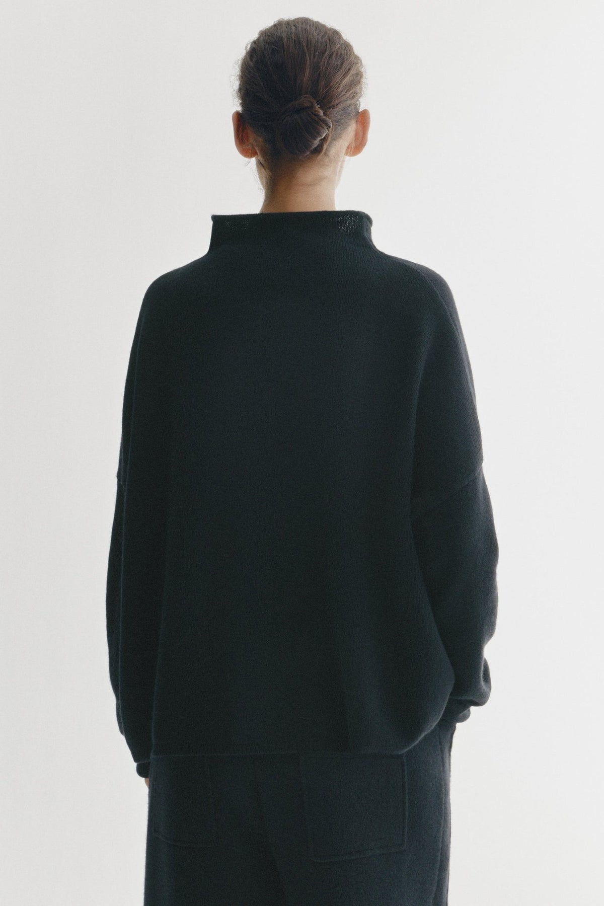 Pull col haut Sandy Lisa Yang – noir – vue 3