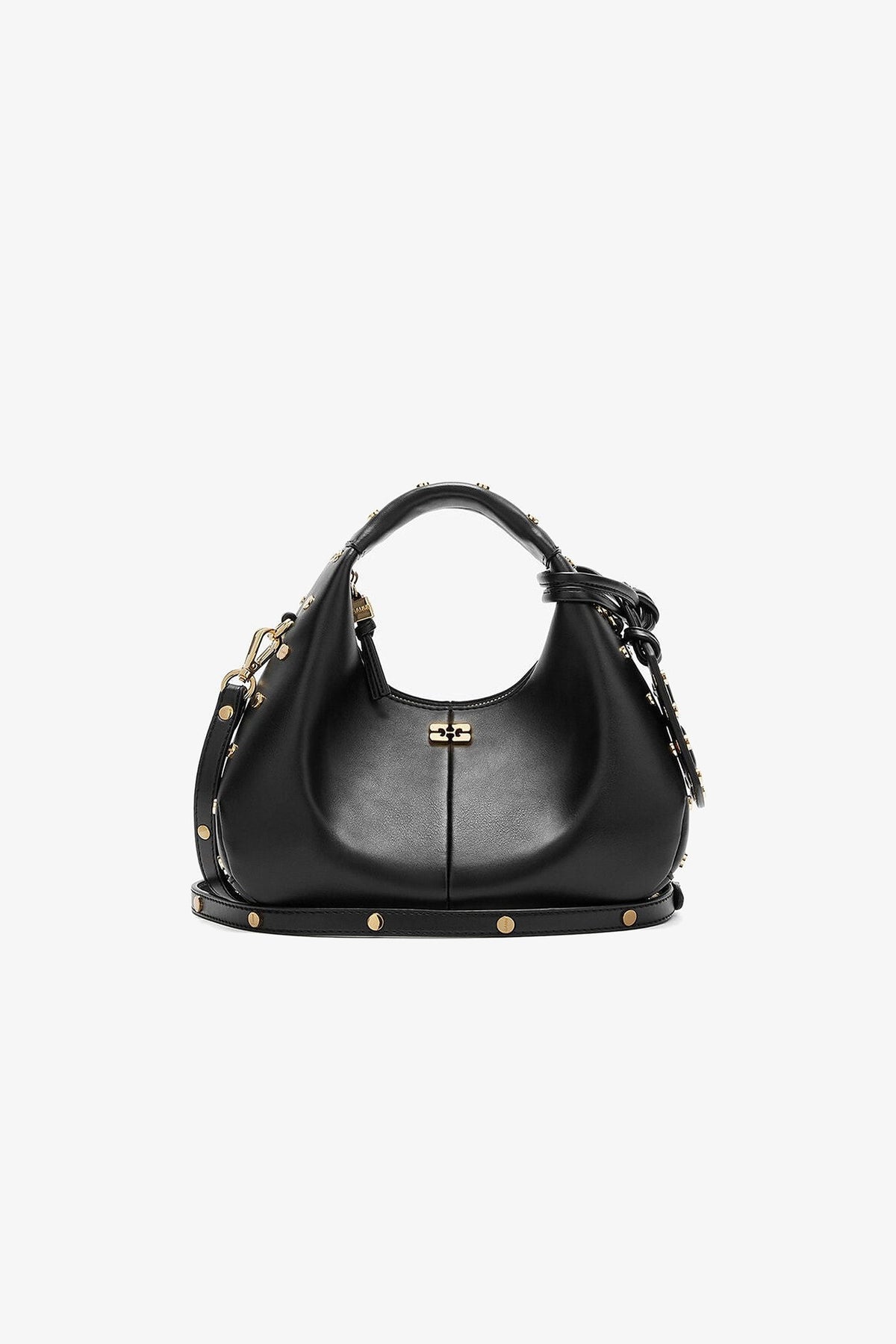 Tas Hobo Mini met studs zwart