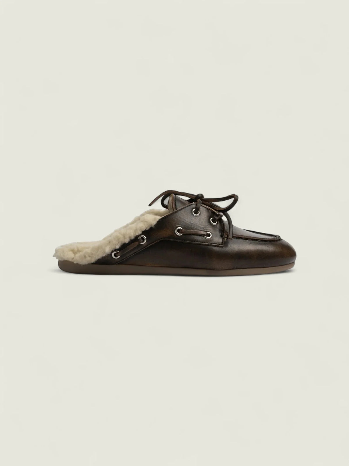 Mules Brushed Leather fourrées