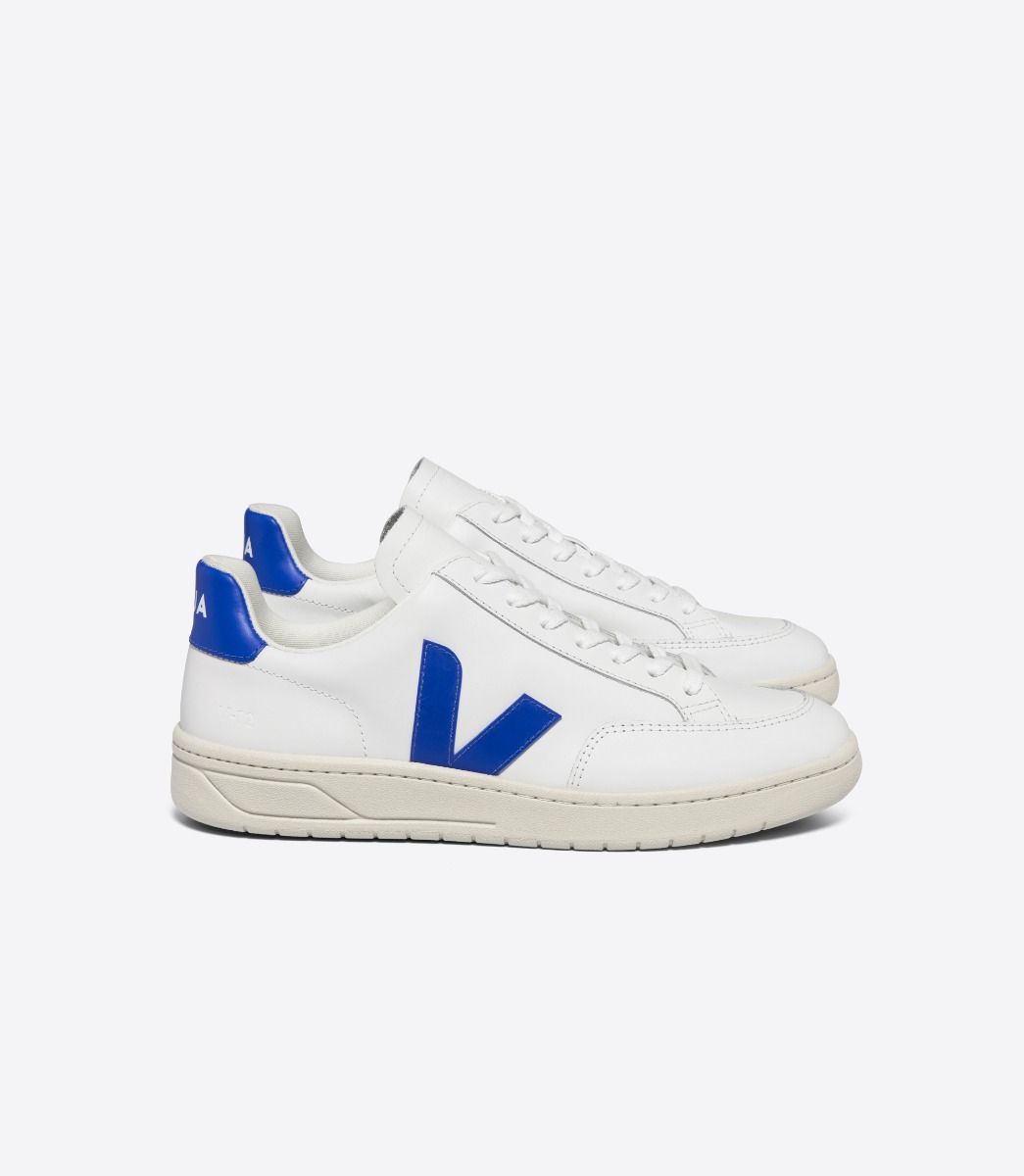 BASKETS V-12 LEATHER WHITE PAROS