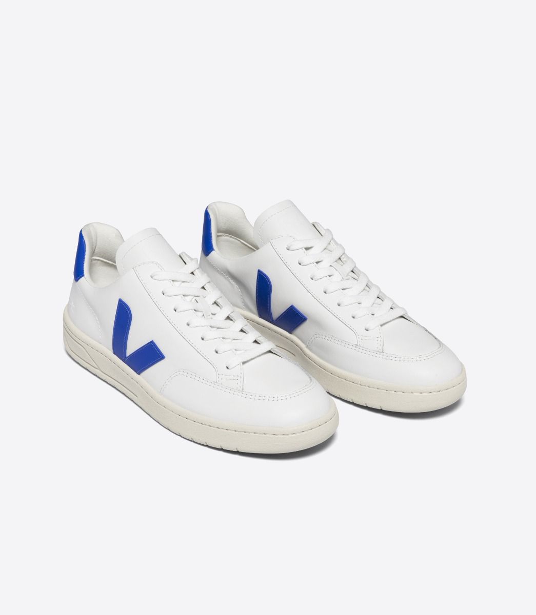 BASKETS V-12 LEATHER WHITE PAROS