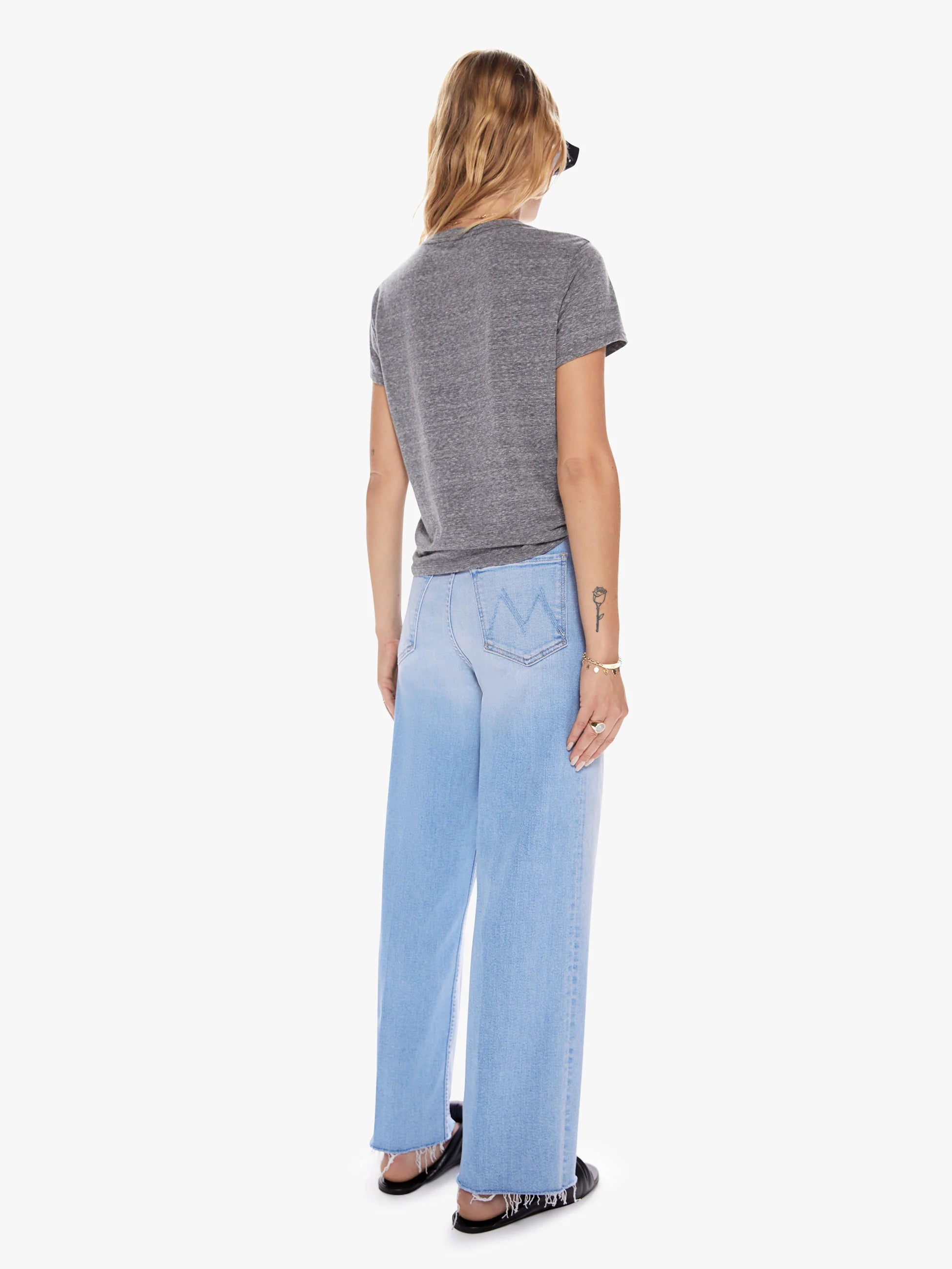 JEANS HIGH WAISTED SPINNER ANKLE FRAY