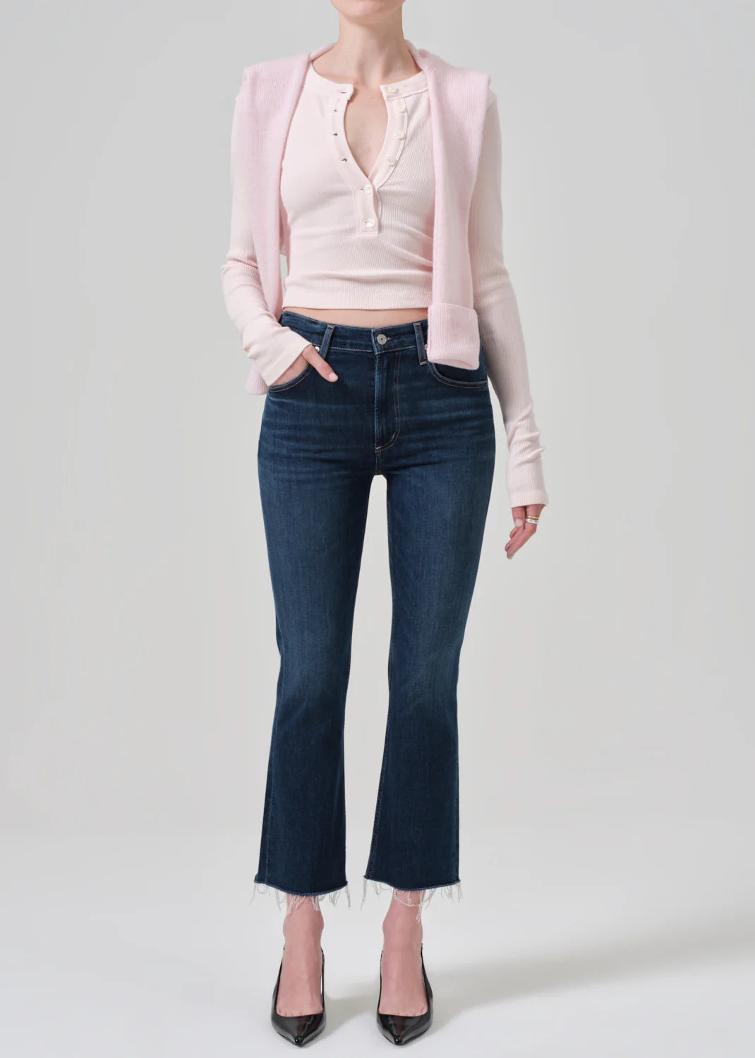 Isola cropped bootcut jeans