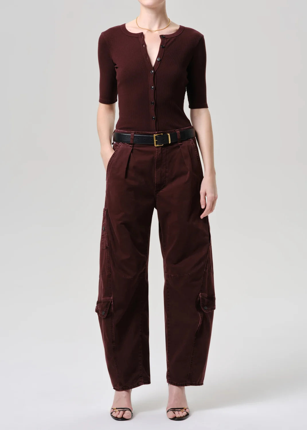 Flight pant in mahogany