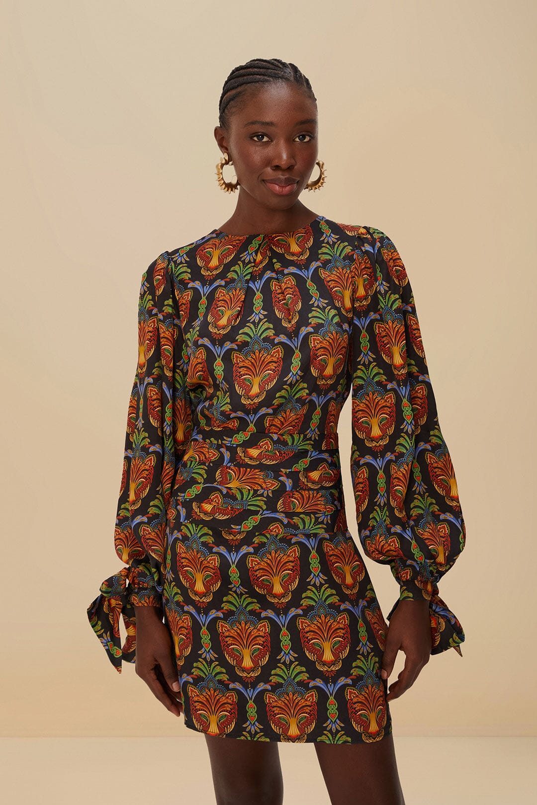 Robe mini dos-nu panthère