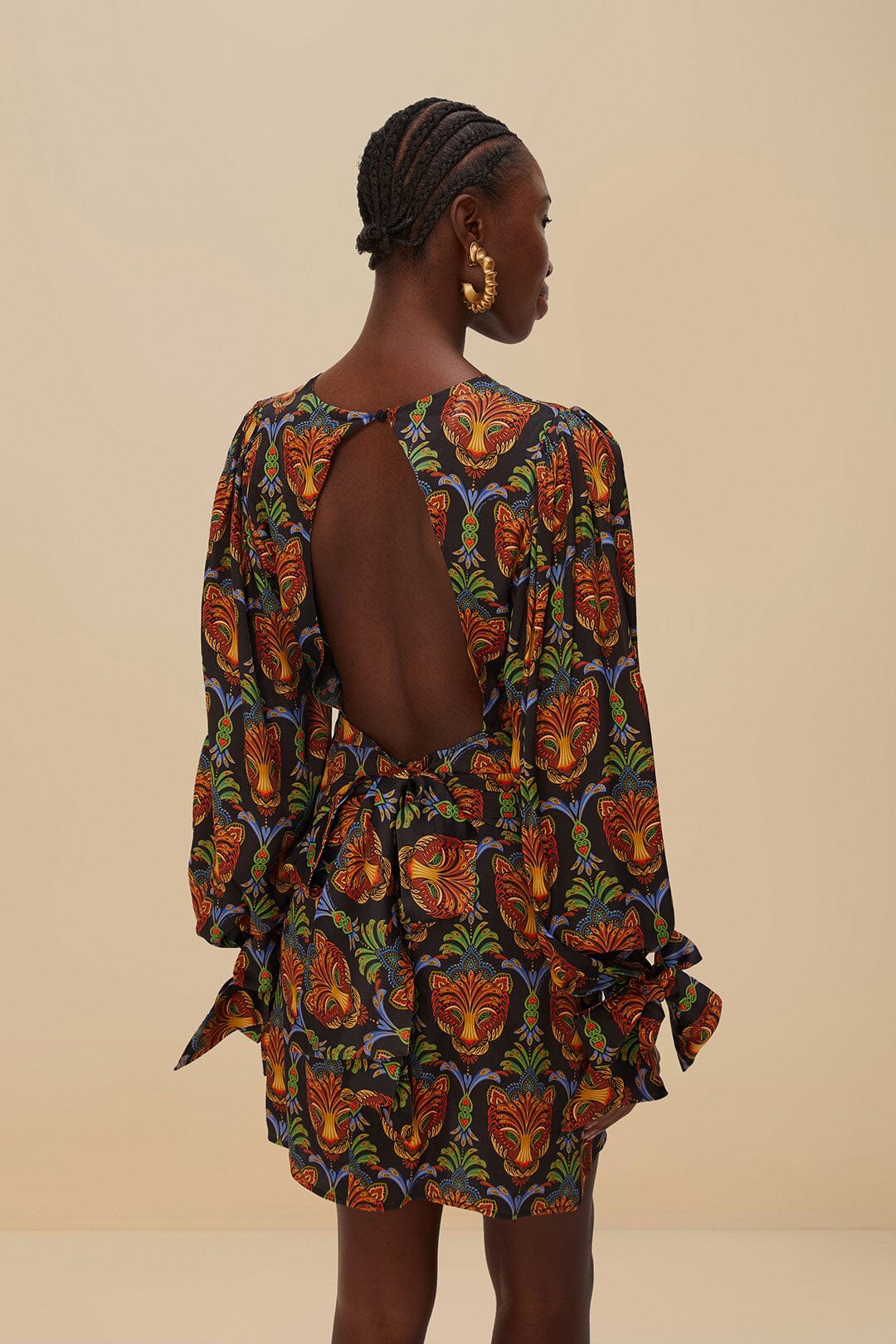 Robe mini dos-nu panthère