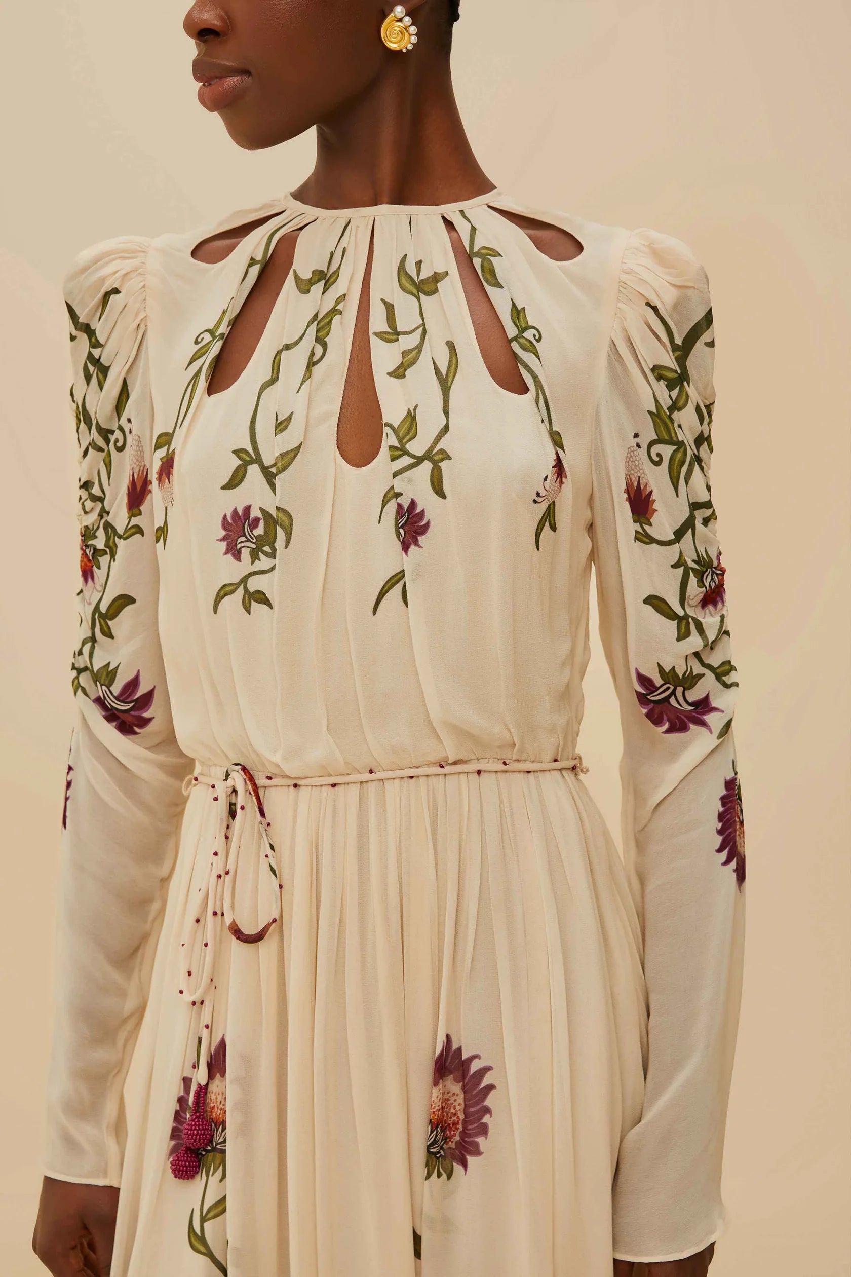 Robe longue fleurs
