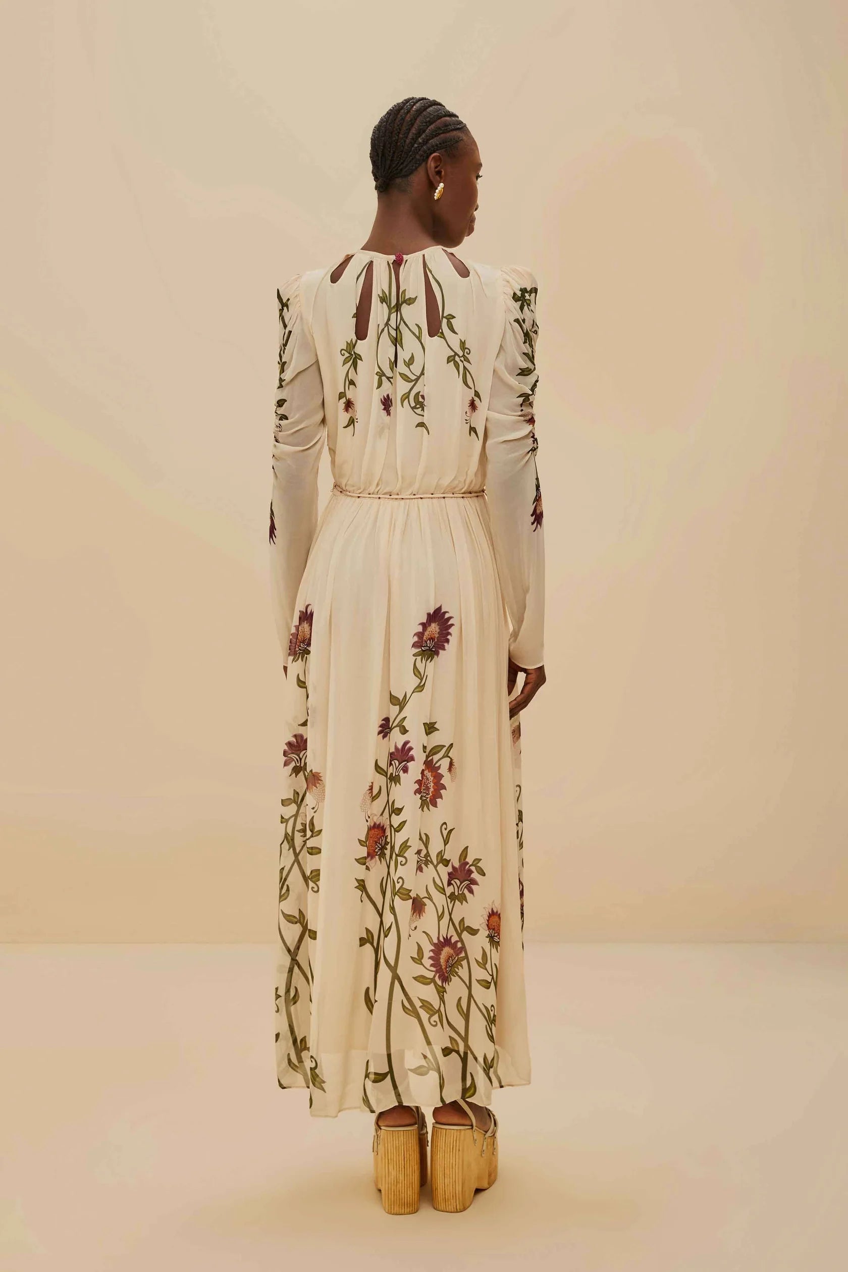 Robe longue fleurs