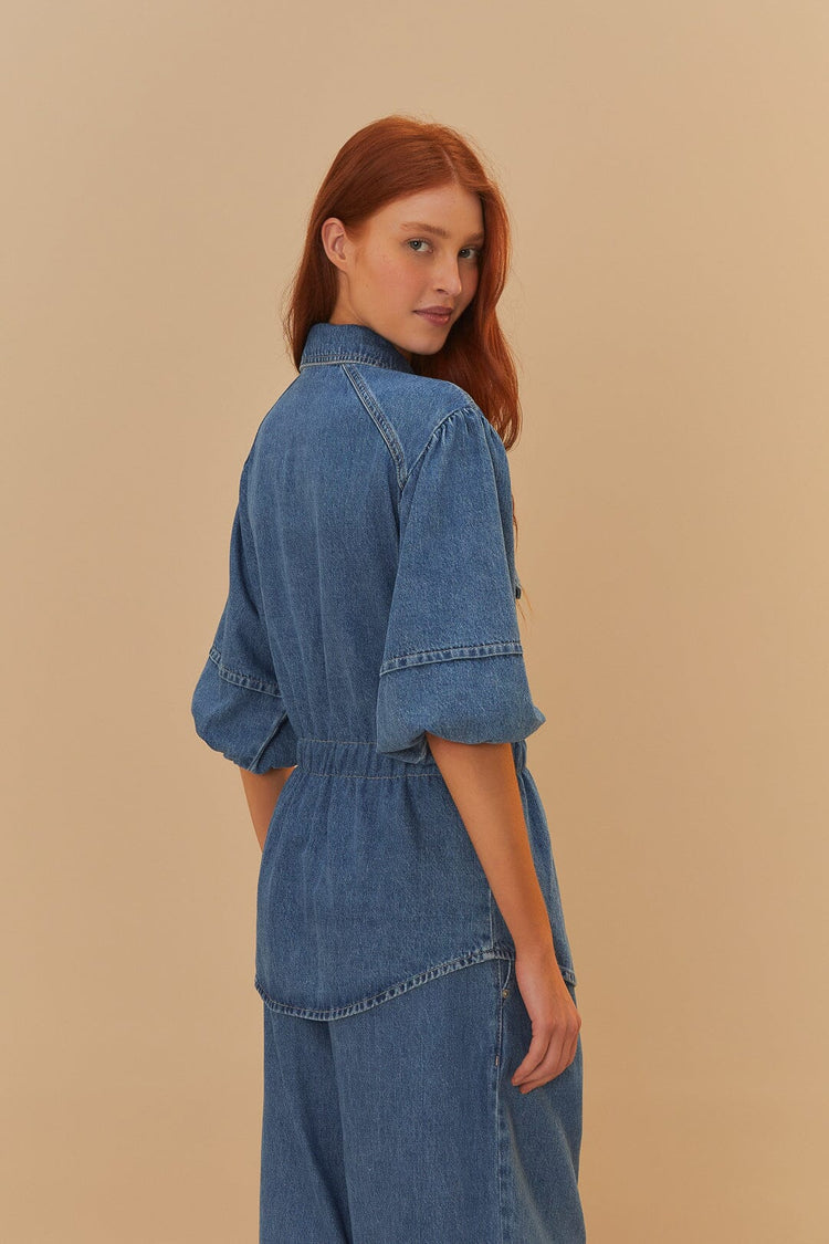 blouse chemise denim