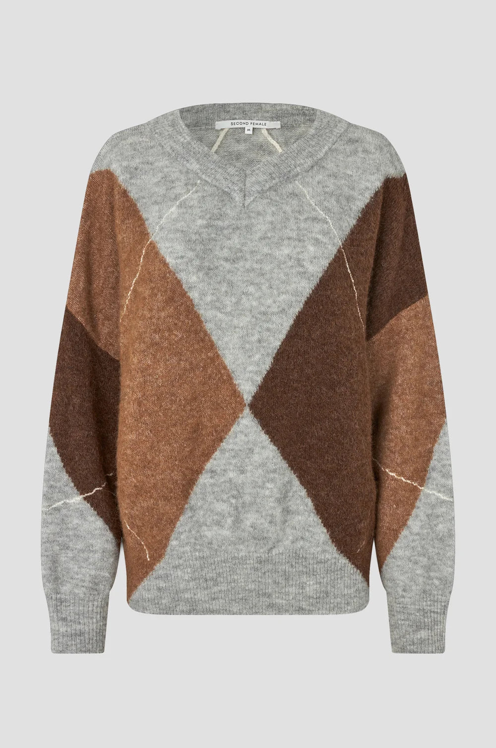 Pull V neck losange