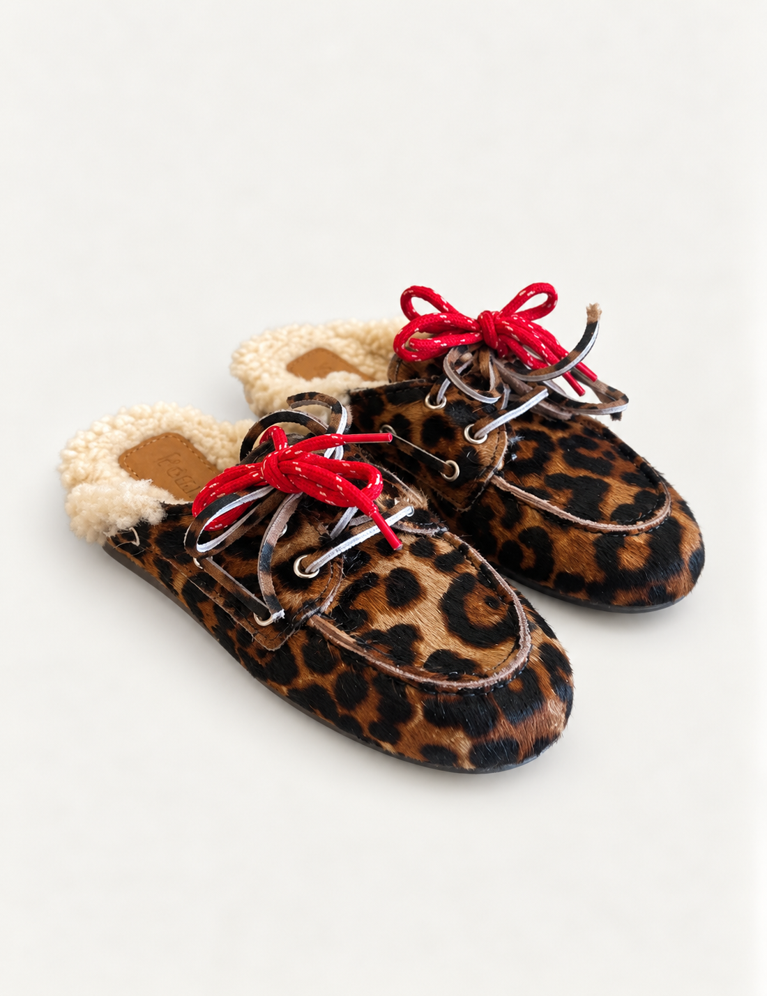 Mules Léopard fourrées